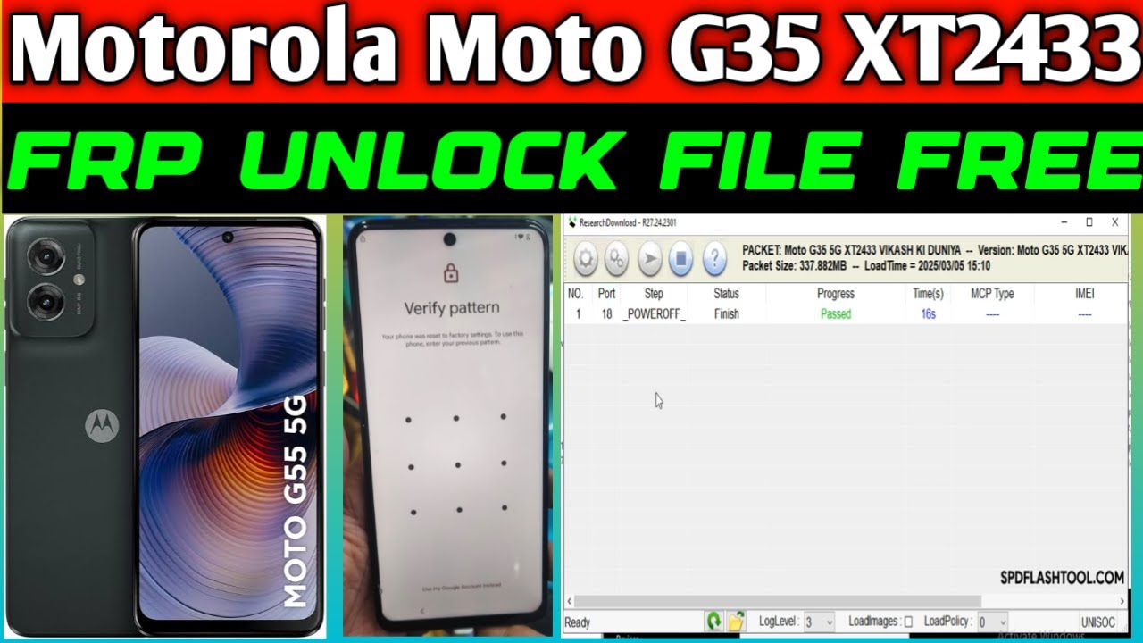 Motorola Moto G35 XT2433 Frp File Tool Free | Moto G35 Motorola Moto G35 XT2433 Frp File Tool Free | Moto G35