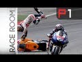 Marc Marquez gets too close to Dani Pedrosa in MotoGP