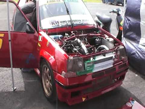 Trailer Renault 5 gt turbo 450 hp Gianni santi 111 132mph at santa Pod 