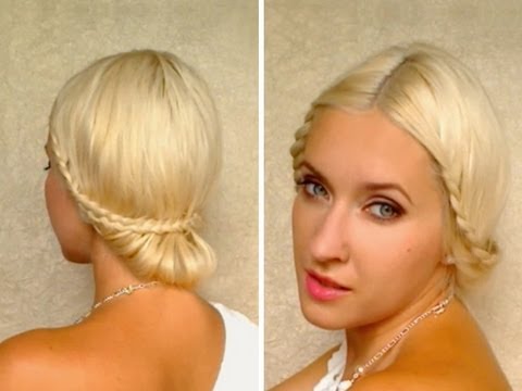 wedding updo hairstyles for medium long hair tutorial Prom greek ...
