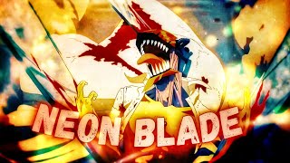 Denji Vs Bat Devil Edit - Neon Blade - Chainsaw Man 4K