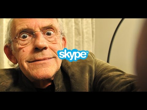 Christopher Lloyd joined the Back to the Future superfans on a Skype video call
