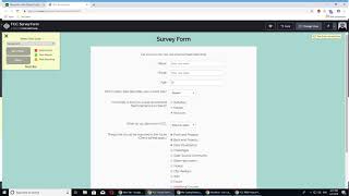 Let's Learn To Code (for free) Episode 9, FreeCodeCamp, ResponsiveWebDesign, 2nd Project Survey Form
