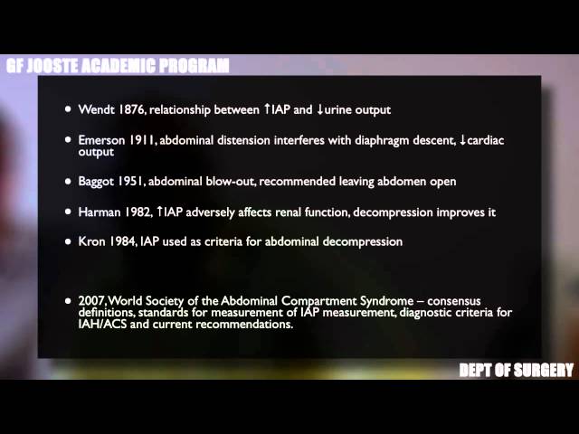 20110118_Abdominal Compartment Syndrome Part 1.mov