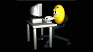 Желтый Смайлик Печатает За Компьютером