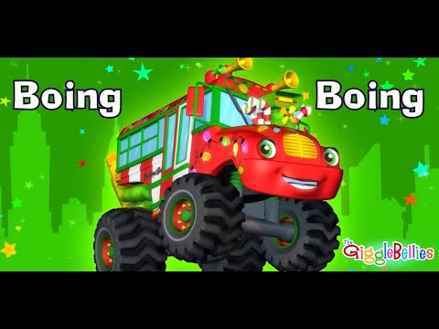 Wheels On The Bus | Christmas Version | Monster Bus | Go Super Trucks