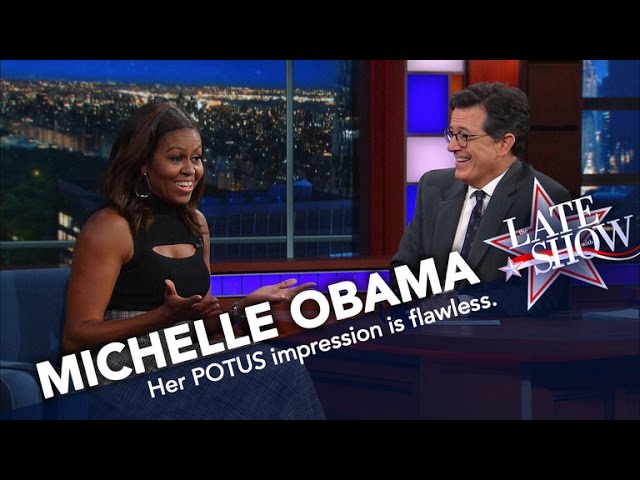 First Lady Michelle Obama Does Her Best Barack Impression -