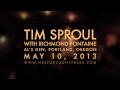 Tim Sproul reading poetry with Richmond Fontaine in Portland, Oregon