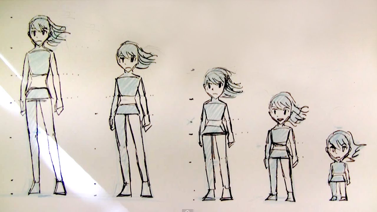How to Draw Female Body Proportions: Teenager to Kid, Manga Style - YouTube