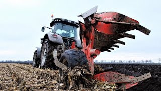 W zimowej orce: Valtra S274 z pługiem Kuhn Vari-Master (oryginalny dźwięk)