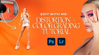 EDIT WITH MEG: Photoshop Distortion + Color Grading Tutorial