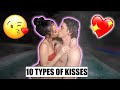 10 Types of Kisses with Girlfriend in Hot Tub (Kissing Tutorial)