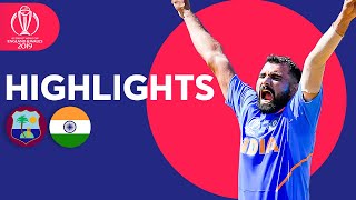 West Indies vs India - Match Highlights | ICC Cricket World Cup 2019