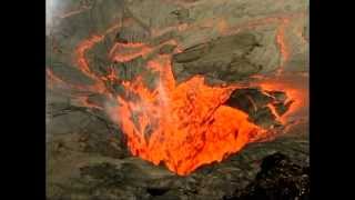 Worlds Largest Lava Lake Puuoo Crater Kilauea Hawaii プウオオ火口キラウエア火山ハワイ　世界最大の溶岩湖の出現