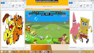 Mugen Garfield & Odie Vs Spongebob & Patrick