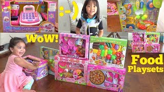 Children's Food Toys. Cash Register Playset, Kitchen Playset and Cooking Pretend Playtime