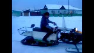 самодельный снегоход заезд на самодельный прицеп