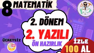8. Sınıf Matematik 2. Dönem 2. Yazılı Ön Hazırlık Ücretsi̇z Pdf