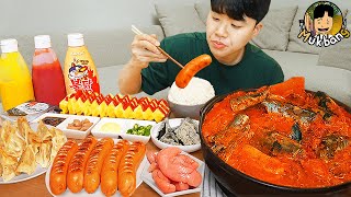 Asmr Mukbang | Корейская Домашняя Еда, Яичный Рулет, Колбаса, Клецки Рецепт ! Принимать Пищу