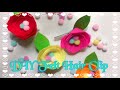 DIY felt flowers hair clips / Cara membuat jepit rambut bunga dari kain flanel