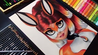 Drawing Miraculous Rena Rouge How To Draw Rena Rouge With Oil Pastel