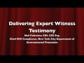Delivering Expert Witness Testimony