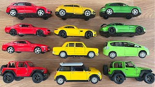 Red, Yellow And Green Cars From The Floor