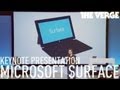 Microsoft Surface Keynote