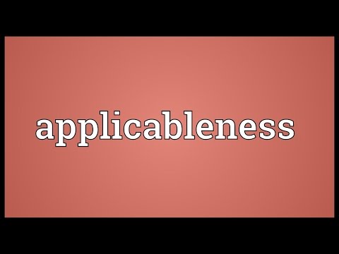 Header of applicableness