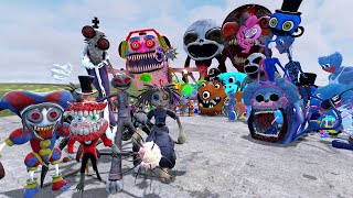 Nightmare Amazing Digital Circus Vs All Fnafs, Poppy Playtimes, And Garten Of Banbans! (Garry's Mod)