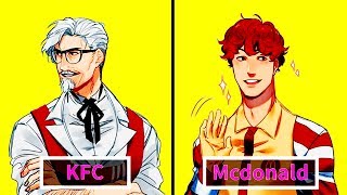 Illustrator Turns Famous Fast Food Mascots Into Anime Characters
