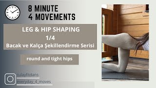 8 Min Leg & Hip Shaping No Equipment Bacak Ve Kalça Şekillendirme Serisi 14 Tulayfitdans