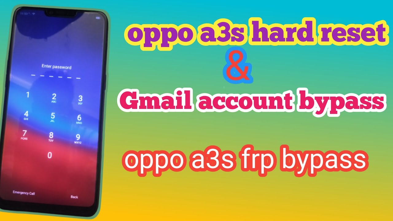 Oppo a3s hard reset & Google account remove Oppo a3s hard reset & Google account remove