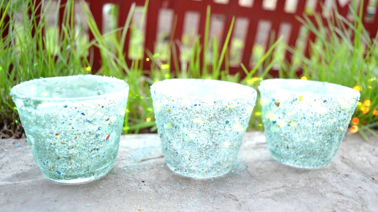 Подсвечник из банки и соли своими руками 90