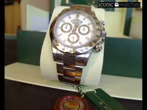 Rolex Daytona 2009 V Serial in stainless steel with white baton dial 116520 