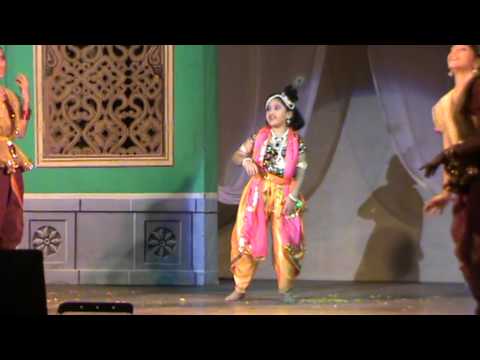 Aryaa as Krishna in Bharat Natyam Ballet