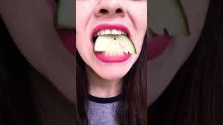 Asmr Cuke Destruction Teeth Chew Satisfying Sunny Sounds Mouth Lips Vegetable