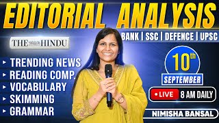Editorial Ysis 10Th September, 2025 Vocab, Grammar, Reading, Skimming Nimisha Bansal