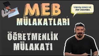 Mülakat Provası - Sözleşmeli Öğretmenlik Mülakatları - 2 2025