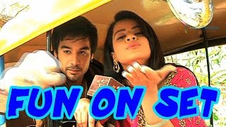 Check Out Jigyasa Singh And Manish Goplanis Auto Ride On Set
