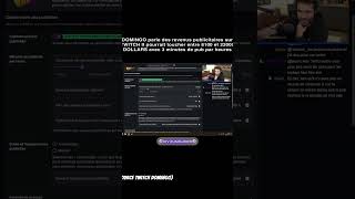 Domingo Explique Combien Il Gagnerait Sur Twitch Si Il Active Les Pubs