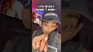 Little Boy Sees A Pregnant Women For The First Time