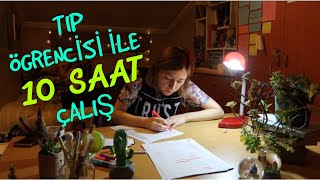 10 Saat Tip Öğrenci̇si̇ İle Eş Zamanli Çaliş Study With Med Student 10 Hours Turkish Student