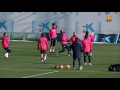 FC Barcelona training session: Last training session before the trip to Villarreal