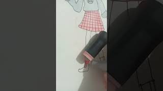 Draw Shy But Happy Anime Girl
