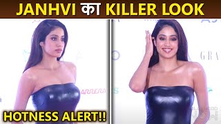 Janhvi Kapoor Flaunts Her Curvy Figure,Looks Stunning In All Black Grazia Young Fashion Awards 2022