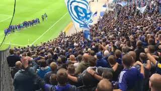 Schalke in Leipzig Salif Sane tritt Kamera weg für: wir sind Schalker asoziale S
