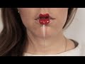 Mouth of a Woman with Saliva Drippin'