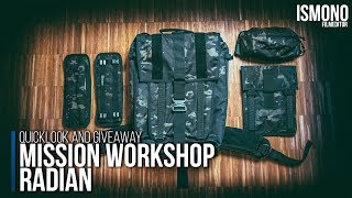 Most modular Carry-On Backpack. Mission Workshop Radian GIVEAWAY