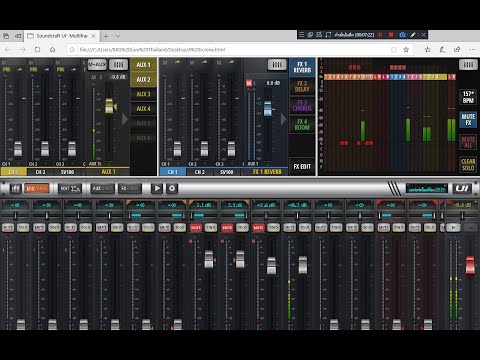 วิธีสร้างไฟล์ html เพื่อใช้งาน3-4สกรีนในเบราเซอร์เดียว คุมมิกเซอร์ Soundcraft Ui